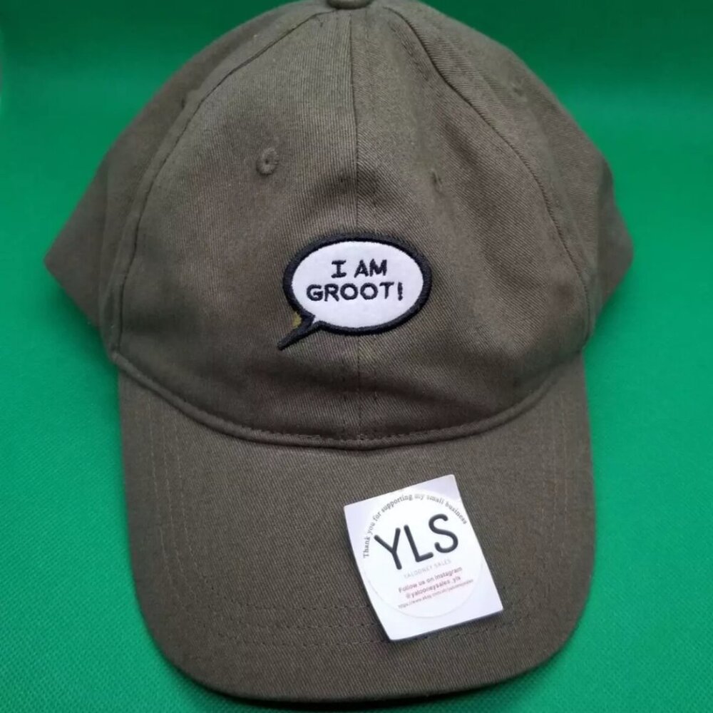 Disney Parks Guardians of The Galaxy I Am Groot Adult Baseball Cap Hat ‎ NWT